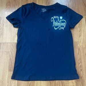 Time and Tru Navy Valentine's Day T-Shirt